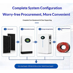 เครื่องกำเนิดไฟฟ้าพลังงานแสงอาทิตย์แบบโมโนคริสตัลไลน์ 6KW/12KW ระบบออฟกริด พร้อมแบตเตอรี่ LifePO4 และอินเวอร์เตอร์สำหรับใช้ในบ้านและอุตสาหกรรม อินเวอร์เตอร์ MPPT PV - Product Image 3