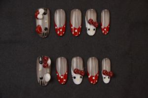 Kits de nail art à presser faits à la main, forme amande courte française, motifs animaux de dessin animé, 10 <span class=keywords><strong>faux</strong></span> <span class=keywords><strong>ongles</strong></span> faciles à poser, design réaliste pour le DIY - Product Image 5