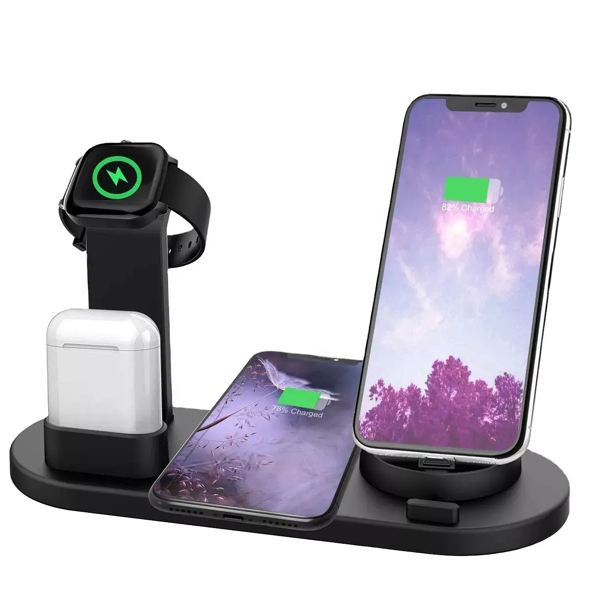 Hot Selling 2022 Qi Phone Fast Charge 4in1 Charging Station Dock for Iphone Universal Qi Wireless Charger stand for Samsung