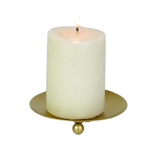 Bougeoir pilar en métal doré avec une épingle pour fixer la <span class=keywords><strong>bougie</strong></span> et 3 pieds pour le bougeoir quotidien de mariage de Noël - Product Image 2