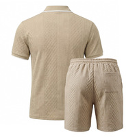 Ensemble deux pièces d'été haut de gamme pour homme : short et t-shirt à manches courtes, coupe ample, imperméable, uni, confortable et respirant