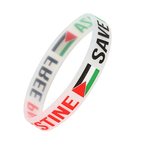 2025 bán chạy nhất tùy chỉnh Silicone dây đeo cổ tay cho hỗ trợ cho palestine - Product Image 3