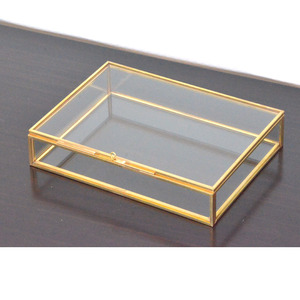 Boîtes photo personnalisées or verre cuivre mariage personnalisé présentation stockage souvenir usb 4x6 <span class=keywords><strong>10x15</strong></span> photo - Product Image 3