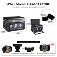 Boîte de présentation automatique pour montres MINEESI personnalisée, faite à la main, de luxe, 3+6 emplacements, grain de bois, laque haute brillance, écologique, recyclée