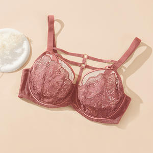 Soutien-gorge d'été grande taille respirant à motif floral gothique avec maintien pour <span class=keywords><strong>poitrine</strong></span> généreuse et dentelle ultra-fine pour femme - Product Image 6