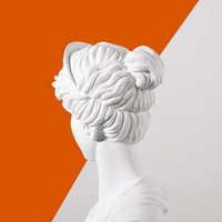 Buste en résine aspect plâtre blanc, personnage classique de la mythologie grecque, statue pour décoration artistique de table à la maison