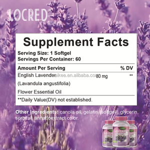 Gélules d'huile de lavande naturelle à marque privée, complément pour le sommeil et la relaxation, logo personnalisé OEM, antioxydant pour adultes, 60 gélules - Product Image 4