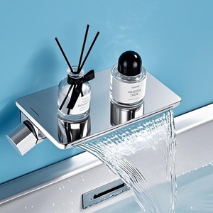 Modern Simple Copper Electroplated Exposed Wall-mounted Mixer Single for Bathtubs Sinks <b>Hot</b> <b>Cold</b> Waterfall Hotel Sxd001 Modern a - Product Image 6