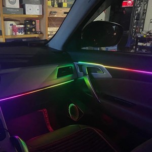 Lumière ambiante de voiture universelle 18 en 1 LED Strip Lights Neon App 12V <span class=keywords><strong>Ambiance</strong></span> Lighting - Product Image 2