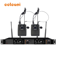 Microphone sans fil professionnel UM2D True Diversity à 2 canaux, microphone de poche et micro-casque, adapté pour la scène/les performances