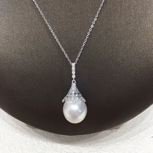 <span class=keywords><strong>Collana</strong></span> con Pendente di <span class=keywords><strong>Perle</strong></span> Barocche Naturali d'Acqua Dolce, Best Seller, con Accento in Zircone, Elegante Gioiello da Indossare Ogni Giorno per Donne - Product Image 6