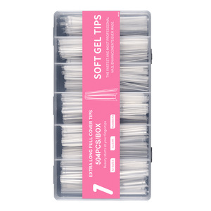 <span class=keywords><strong>Uñas</strong></span> Postizas Extra <span class=keywords><strong>Largas</strong></span> con Diseño <span class=keywords><strong>de</strong></span> Pipa <span class=keywords><strong>de</strong></span> Agua, Logotipo Personalizado, Diseño Puntiagudo, 504 Piezas en Caja, Transparentes, Cobertura Completa, Tamaño Grande - Product Image 5