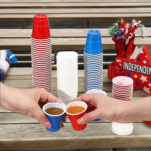 Gobelets jetables en plastique biodégradable à double couleur de 2 oz - Parfaits pour <span class=keywords><strong>les</strong></span> shots, <span class=keywords><strong>les</strong></span> dégustations <span class=keywords><strong>et</strong></span> <span class=keywords><strong>les</strong></span> fêtes, mariages - Product Image 4