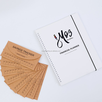 Vente en gros impression personnalisée spirale A4 carnet de notes de planificateur budgétaire avec enveloppe budgétaire