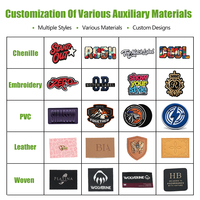Patch brodé circulaire personnalisé avec logo thermocollant et velcro pour animaux