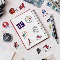 Stiker olahraga model baru dan lama, stiker vinil tahan air tim sepak bola untuk Notebook tas Laptop ponsel 100 buah