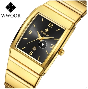 Montre carrée de luxe pour homme WWOOR <span class=keywords><strong>8888</strong></span>, automatique, date, étanche, acier inoxydable, mode, affaires, montre à quartz pour homme - Product Image 5
