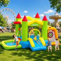 Château gonflable commercial FBSPORT, structure de saut gonflable personnalisée pour enfants, location pour fêtes en plein air