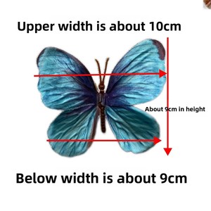 Phong cách hiện đại tự làm trang trí nhà Monet vườn tường sắp xếp nền với bướm nhân tạo lớn - Product Image 4