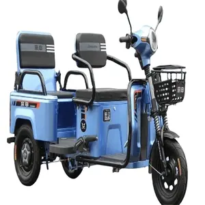 Sepeda roda tiga listrik, 800W skuter kecil tiga kursi listrik dapat disesuaikan 2 orang roda tiga