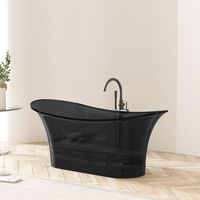 Baignoires autoportantes rectangulaires en pierre artificielle portables pour hôtel