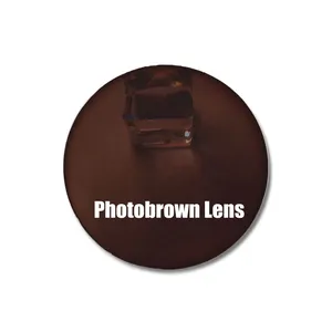 Diskon besar-besaran pabrikan kacamata HMC photoromik abu-abu coklat foto 1.56 indeks tinggi lensa oftalik lentes optik