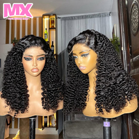 Perruque en cheveux humains bouclés indiens, birmans et brésiliens de qualité supérieure, avec dentelle HD 13x6, perruque frontale en dentelle complète pour femmes noires