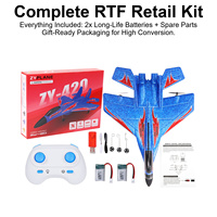 Avion télécommandé RC, portée 200m, double batterie, mousse EPP, prêt à voler, emballage de vente au détail