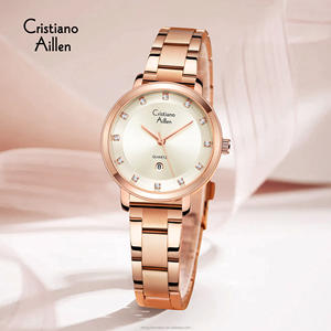 <span class=keywords><strong>Montre</strong></span> à quartz de luxe pour femmes <span class=keywords><strong>Cristiano</strong></span> Aillen, <span class=keywords><strong>montre</strong></span> décontractée pour femmes, étanche 3BAR, alliage, bracelet en acier inoxydable 32 mm, cadran en verre - Product Image 5