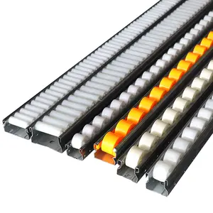 Skate Wheel Conveyor Zubehör Industrielle Aluminium-Rolls chienen Lager Fracht Roller Rail Conveyor Combs Tracks