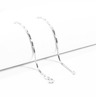Bijoux en Argent 925 Chaîne en Argent Sterling Serpent Rond Torsadé 1.2mm Collier 5.26 Grammes 45cm