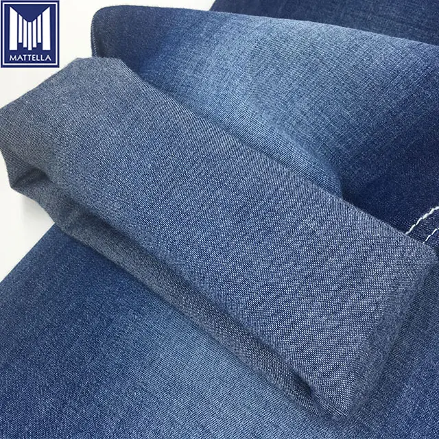 lightweight 4.5oz jean fabric roll 100% cotton tie dye indigo denim jeans stocklot fabric for dress shirt skirt