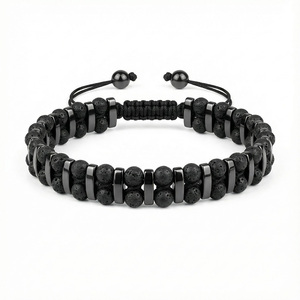 4mm Natural Hematite Tiger Eye <b>Bracelet</b>, Adjustable <b>Bracelet</b>, Fashion Jewelry Gift for Men and Women Wholesale - Product Image 2