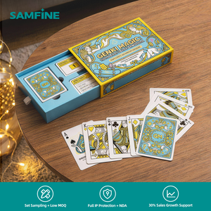 Boîte Exquise en Carton 450GSM avec Bord Doré et Logo Personnalisé UE, Insert Inclus, Bonne Protection pour l'Expédition, Cartes à Jouer Magiques d'Entraînement - Product Image 1