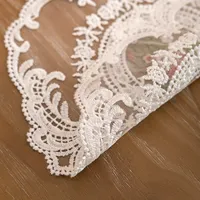 Napperon en dentelle vintage européen brodé tapis de Table basse avec cache-poussière accessoire de décoration intérieure