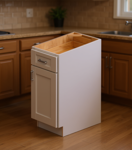 Mobile da Cucina Bianco Stile Shaker Sunique Sydney, Larghezza 15 Pollici, Profondità 24 Pollici, Altezza 34-1/2 Pollici, Anta in MDF, Design Moderno - Product Image 2