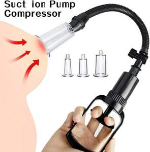 成人乳头和女性阴蒂刺激器的5杯阴道泵性玩具，配有手动乳头和阴蒂吸盘 - Product Image 4