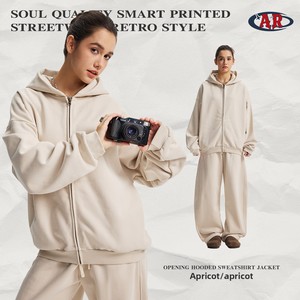 YKK con cerniera 430g felpa con cappuccio in pelle calda costante lavorata a maglia felpa con cappuccio reversibile con cappuccio tinta unita autunno - Product Image 6