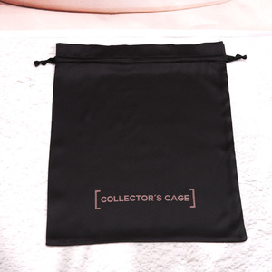 Custom Logo Printing Luxury Soft Blue Satin Fabric Drawstring Shoe Lingerie Storage Pouch Silk Satin Hair <b>Extension</b> Dust Bag - Product Image 2