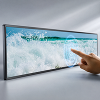 Layar Sentuh Ultra Lebar LCD Monitor Bar Terentang Desktop Interaktif Tampilan Digital Signage Komersial OEM ODM
