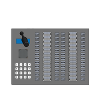 Console de microphone d'urgence robuste pour bureau, pour les annonces d'urgence en direct en salle de contrôle, avec 48 boutons de numérotation rapide
