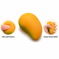 ZW Gesimuleerd Fruit Mango Rubber Knijp Speelgoed voor Stressverlichting 7-14 Jaar Grensoverschrijdende E-commerce Groothandel & Directe Verzending