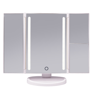 <span class=keywords><strong>Espejo</strong></span> cosmético LED Plegable - <span class=keywords><strong>Espejo</strong></span> tríptico <span class=keywords><strong>de</strong></span> Maquillaje con iluminación - <span class=keywords><strong>Espejo</strong></span> con Pliegues <span class=keywords><strong>de</strong></span> aumentos - Product Image 4