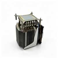 Refroidisseur de processeur de serveur 165W avec 5 caloducs en cuivre, dissipateur thermique LGA2011 4U 9225, base en cuivre, ailettes en aluminium, 105x92.5x125.8mm, OEM ODM