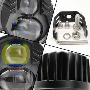 Faro LED de Alta Potencia de 24 Vatios para Motocicleta, Luz de Conducción de 12 V, Faro de Doble Color para Automóviles y Motocicletas - Product Image 4