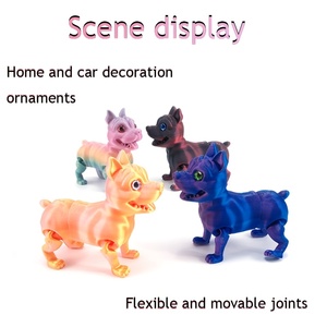 QY Modèles d'animaux articulés colorés, figurine en plastique 3D, jouet anti-stress Pitbull imprimé en 3D, jouet éducatif à assembler pour les enfants de 4 ans et plus - Product Image 3