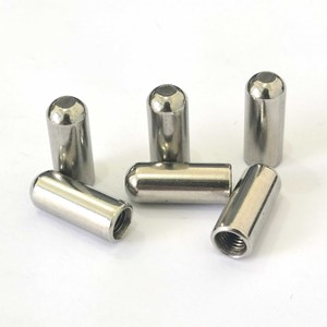 Welded Round Nuts <b>Pins</b> Cylindrical M4 M16 Grade A Q235 Steel White Zinc For Communication Equipment - Product Image 1