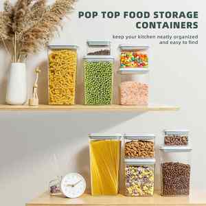 Conteneur de stockage alimentaire en plastique scellé au design moderne, hermétique, anti-fuite, anti-humidité, écologique, carré en PET pour une utilisation en cuisine - Product Image 2