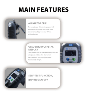 DUOTESI DTS-B001 CE ATEX Venda Quente Pequeno Tamanho Portátil Único CO Monóxido De Carbono Detector De Alarme De Gás para Colliery - Product Image 5