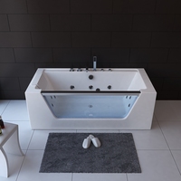 Baignoire de massage JacuuziI de style moderne pour usage domestique, baignoire à jets d'air pour 1 personne, spa